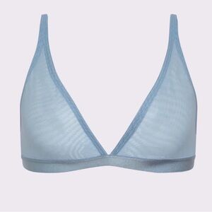 Parade Silky Mesh Plunge Bralette Light Blue Size 1